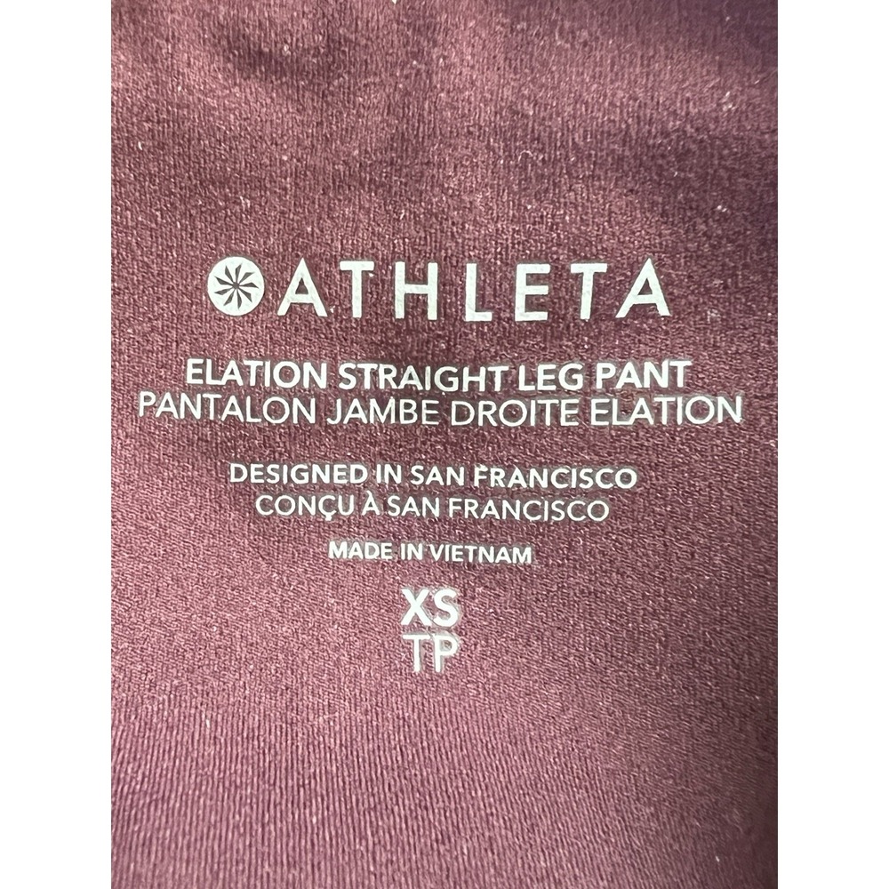 NWT Athleta Elation Ultra High Rise Flare Pant Spiced Cabernet Size XS‎ 981680 - Picture 5 of 7